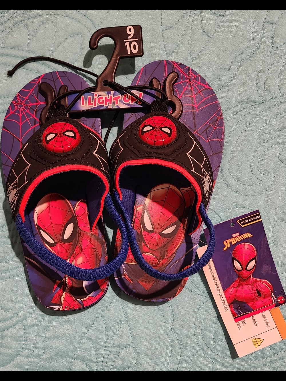Spider-Man Light-Up Toddler Sandals - Red, Blue, Black